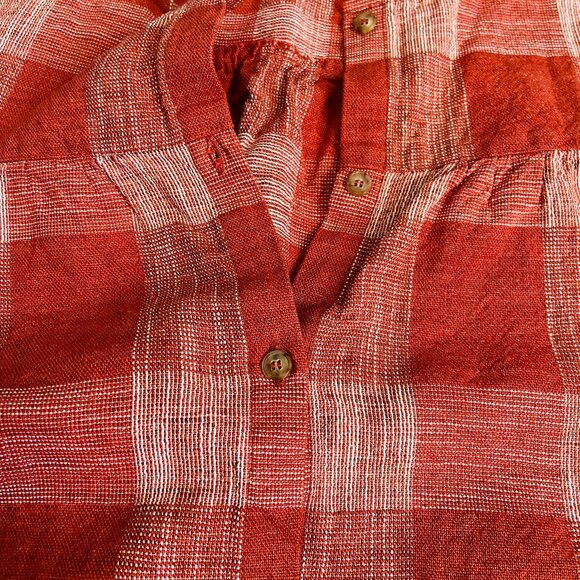 Sezane linen cotton blouse with tie sleeves - Picture 4 of 11